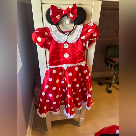 brand new minnie mouse costume jacket and hat 7/8 size from disney store. - Picture 1 of 2